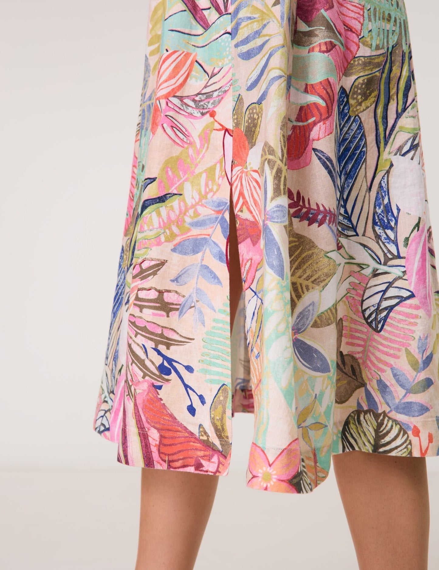 Pull-on Linen Skirt