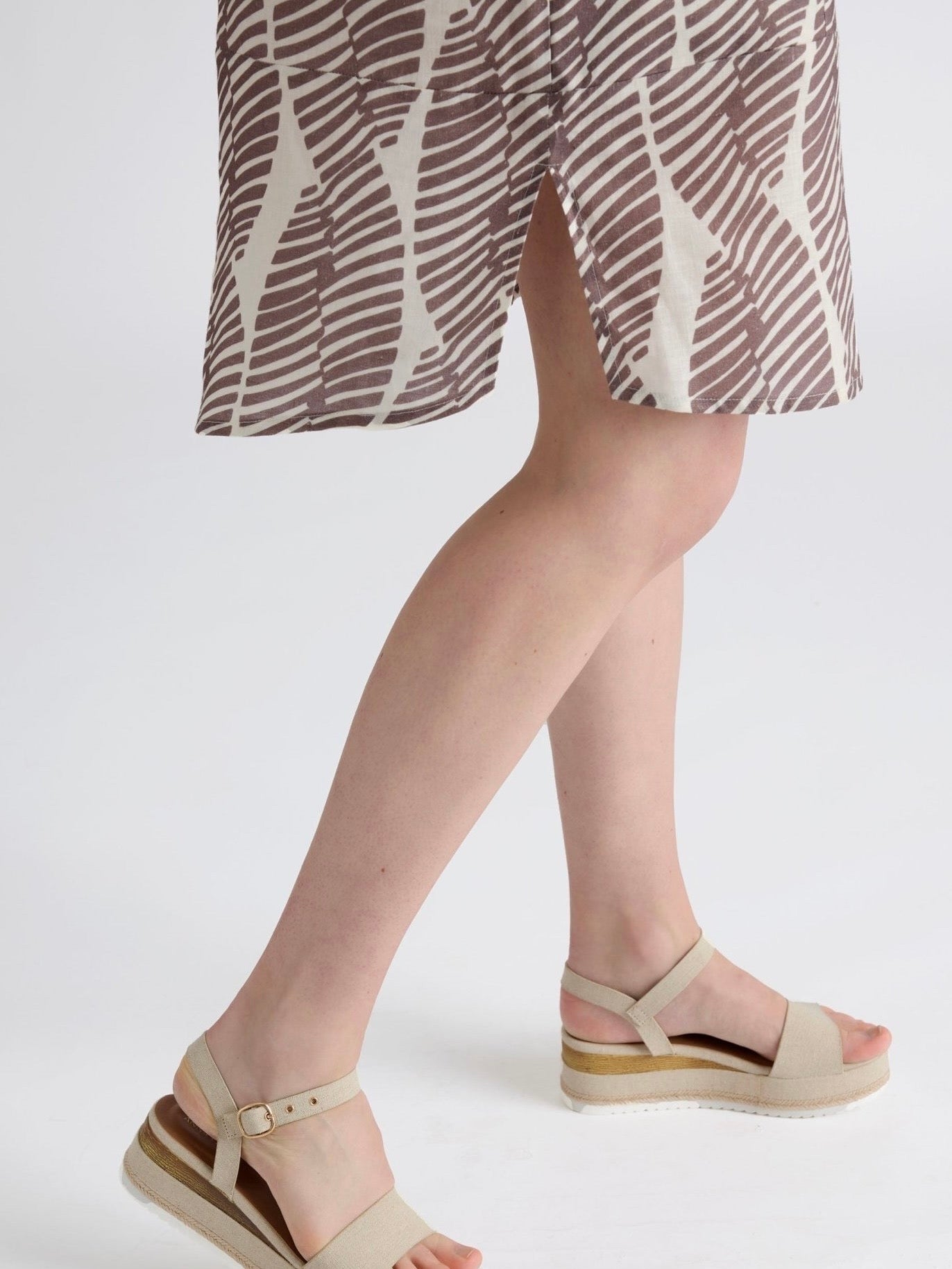 Linen Dress with Print