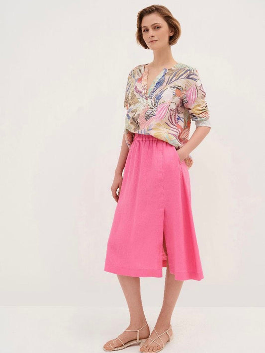 Pull-on Linen Skirt