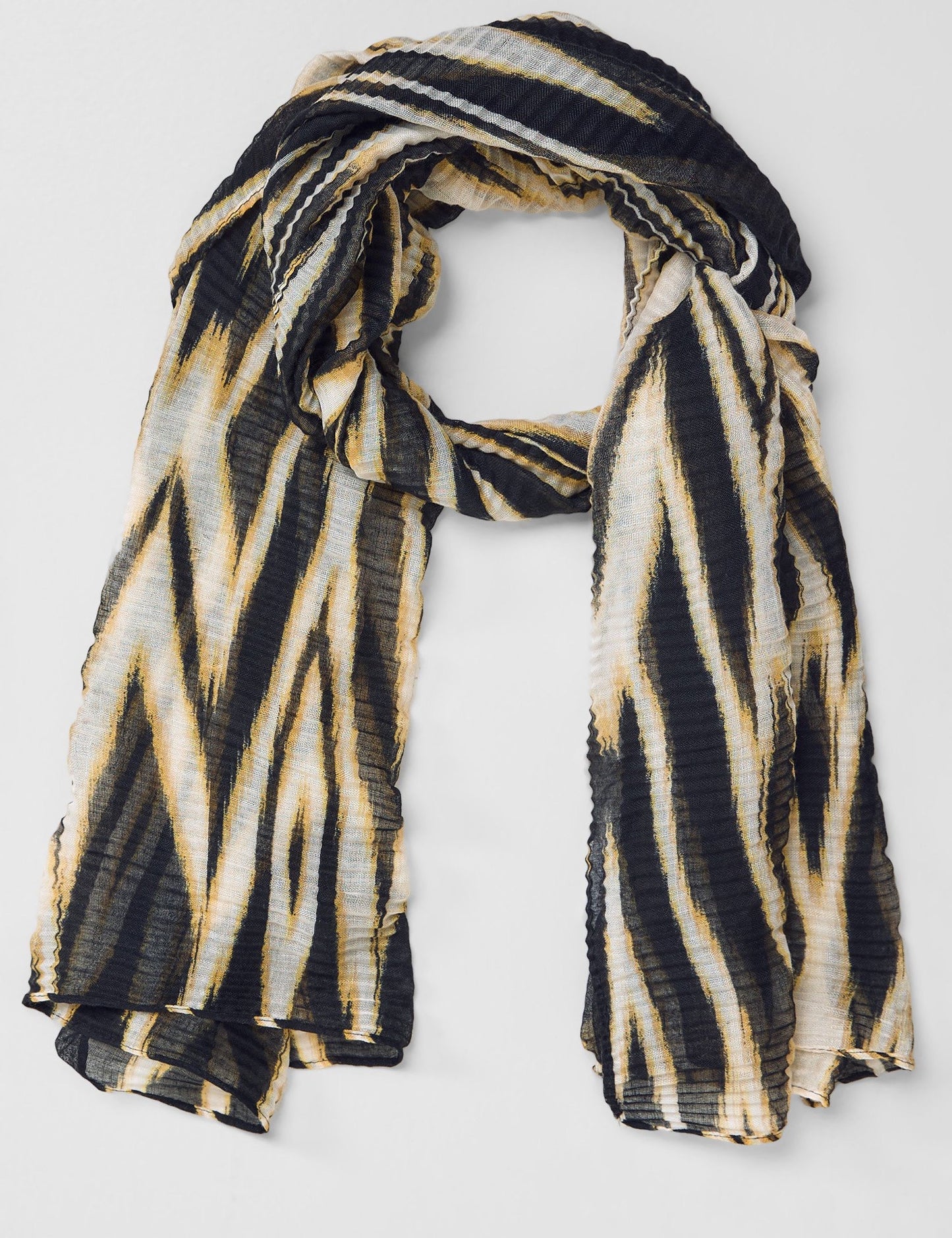 Scarf with an Ikat Print