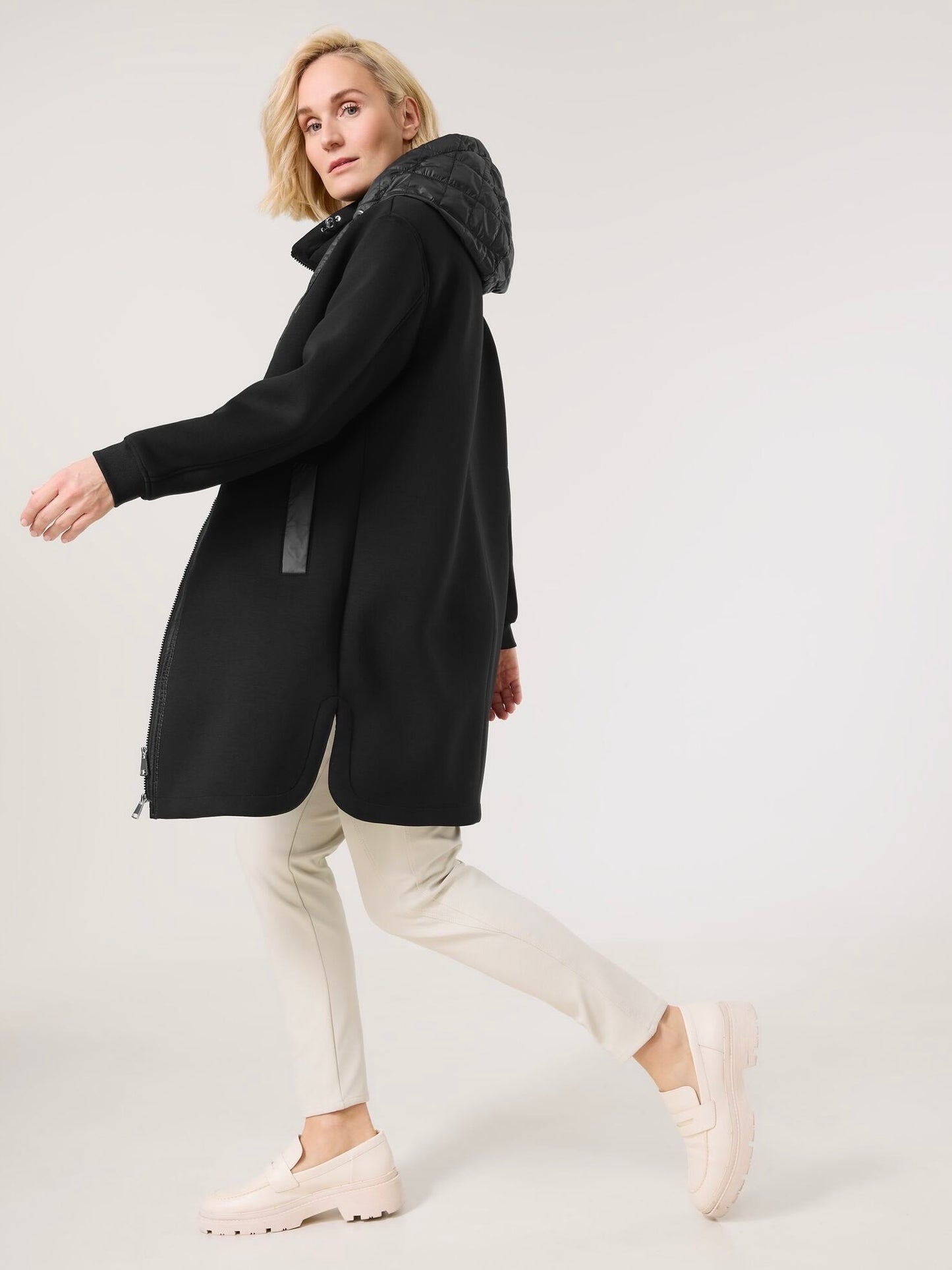 Coat with Detachable Hood