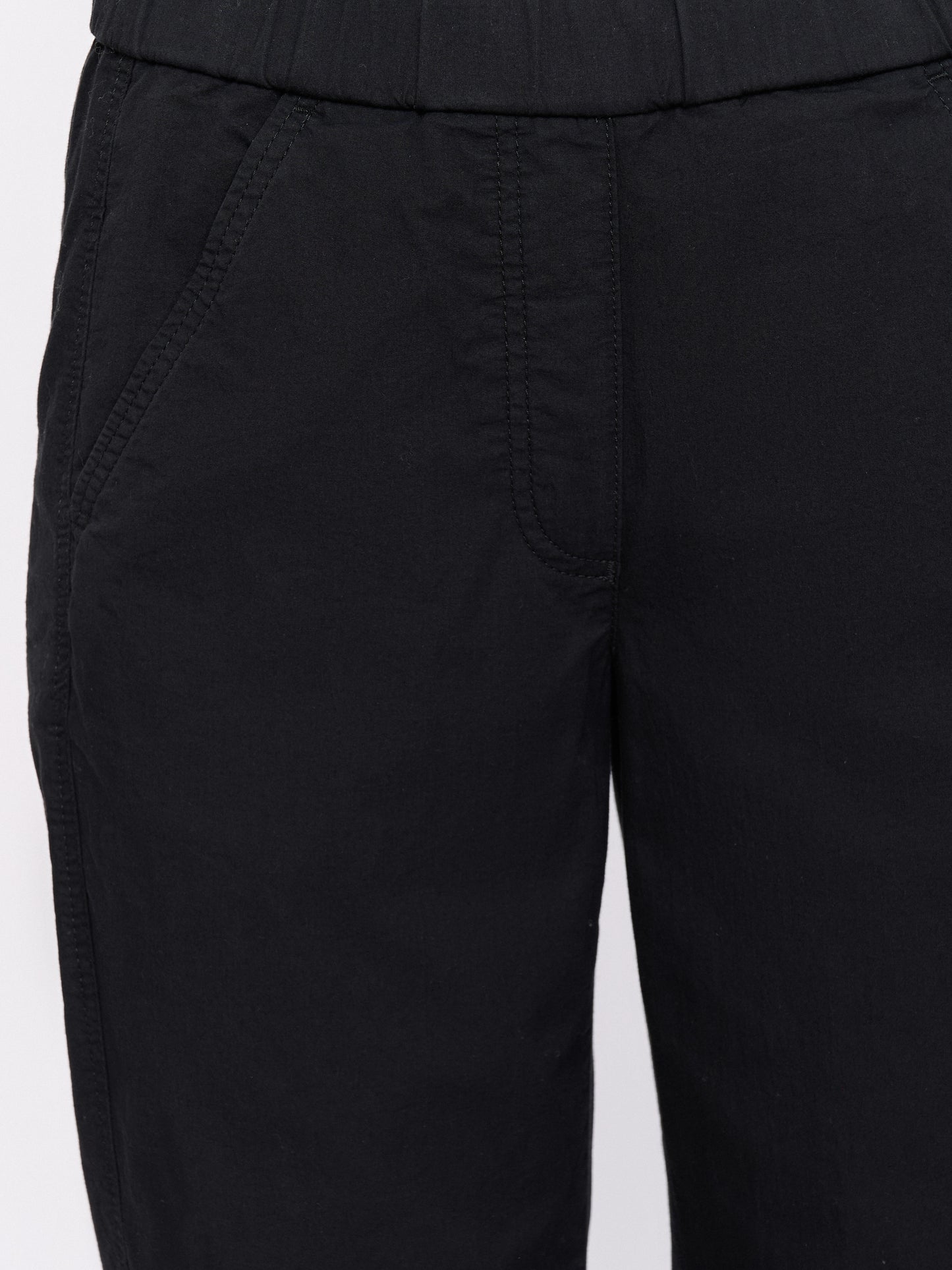 Pull-on Cotton Pant — Black