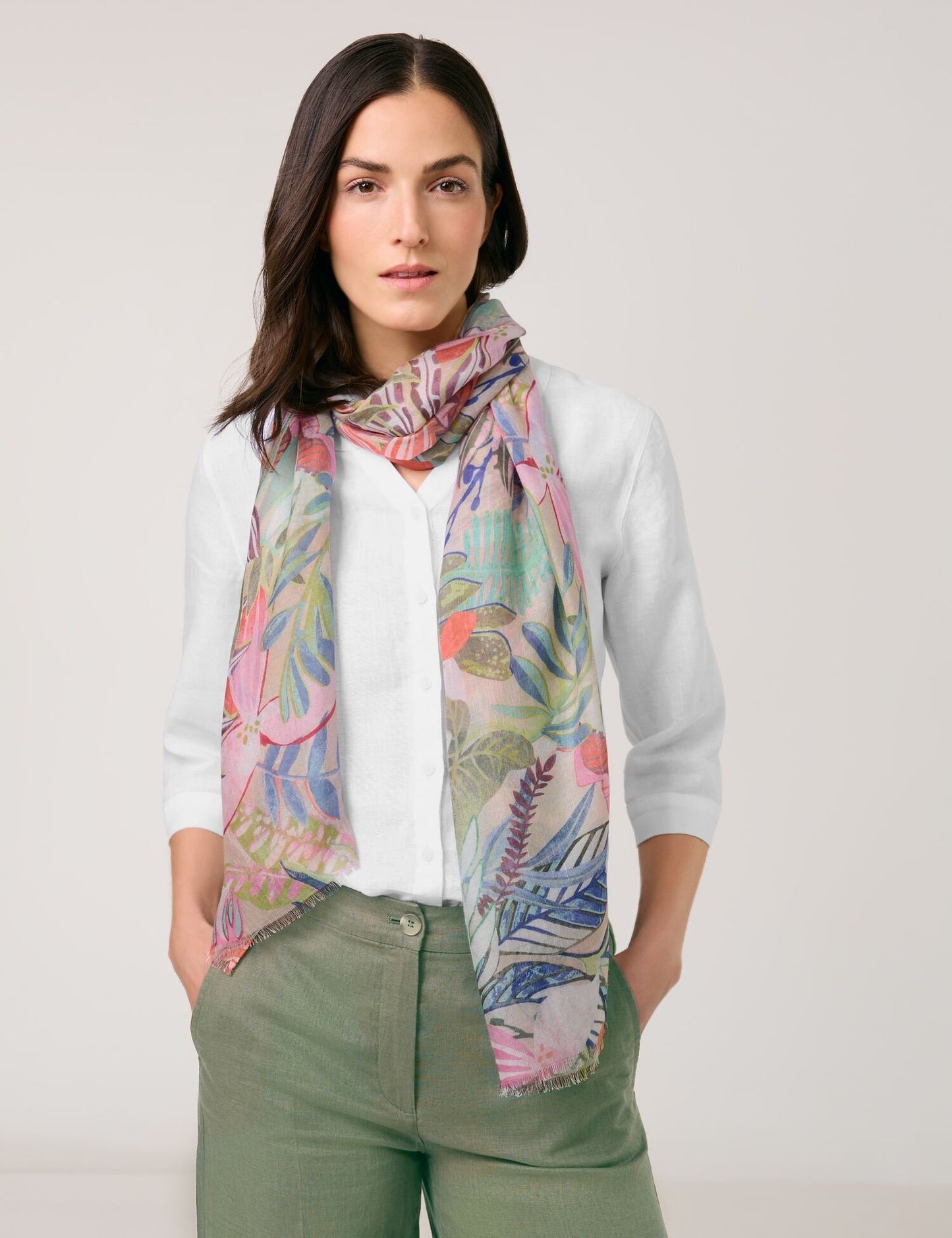 Scarf with Floral Print