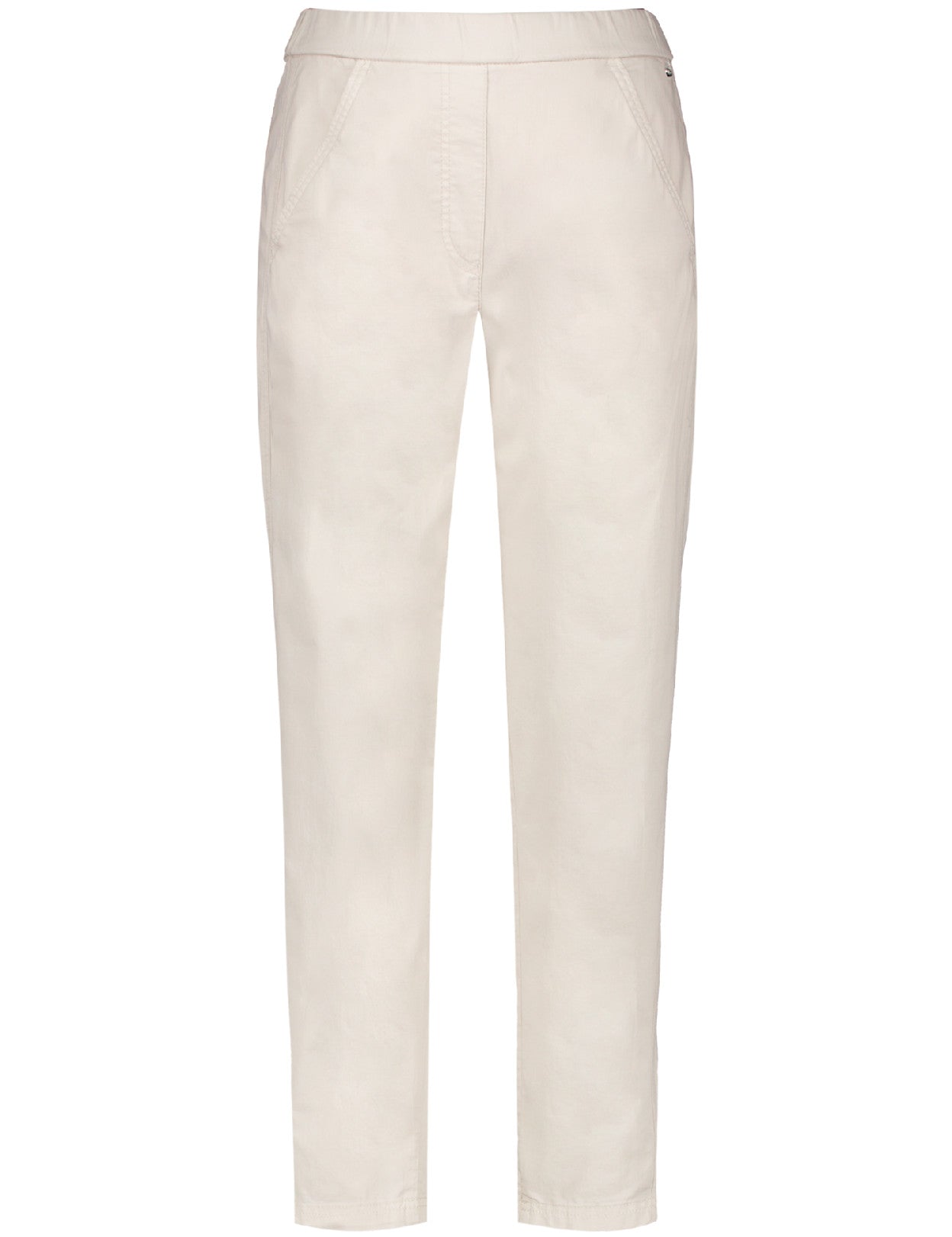 Pull-on Cotton Pant — Beige