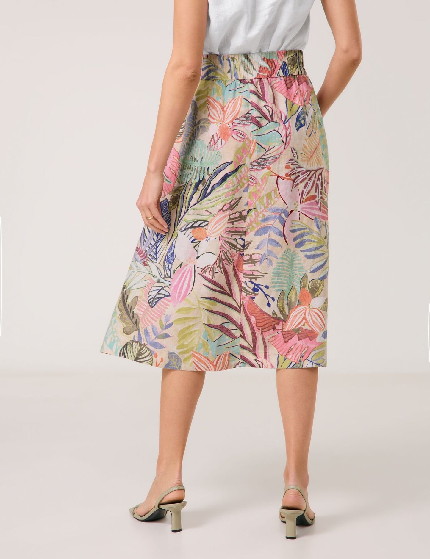 Pull-on Linen Skirt