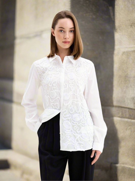 Blouse with Appliqué