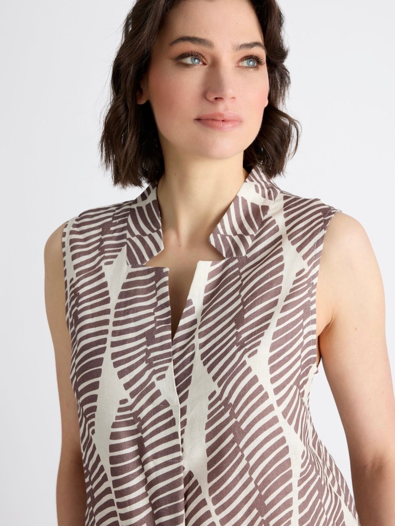 Linen Dress with Print