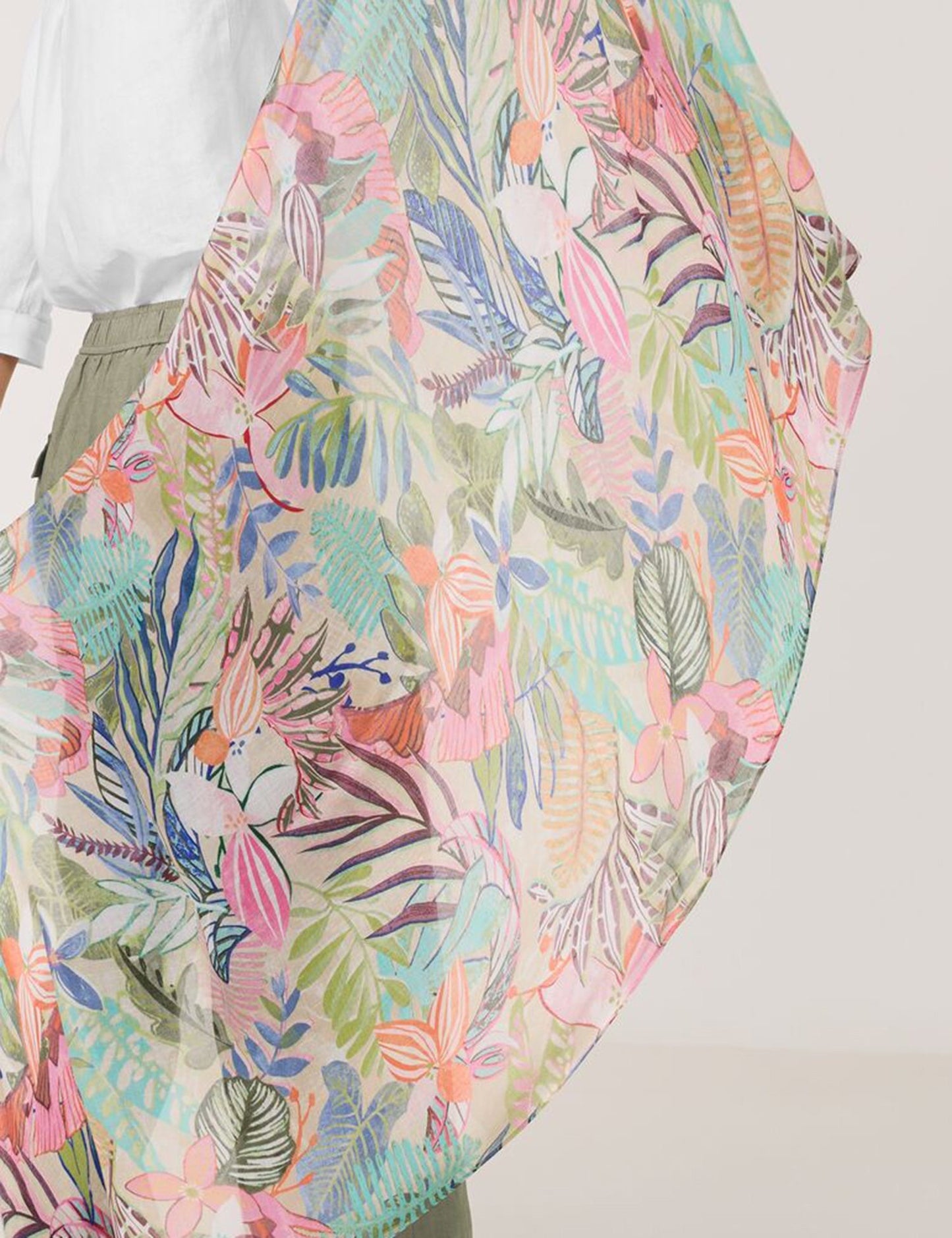 Scarf with Floral Print