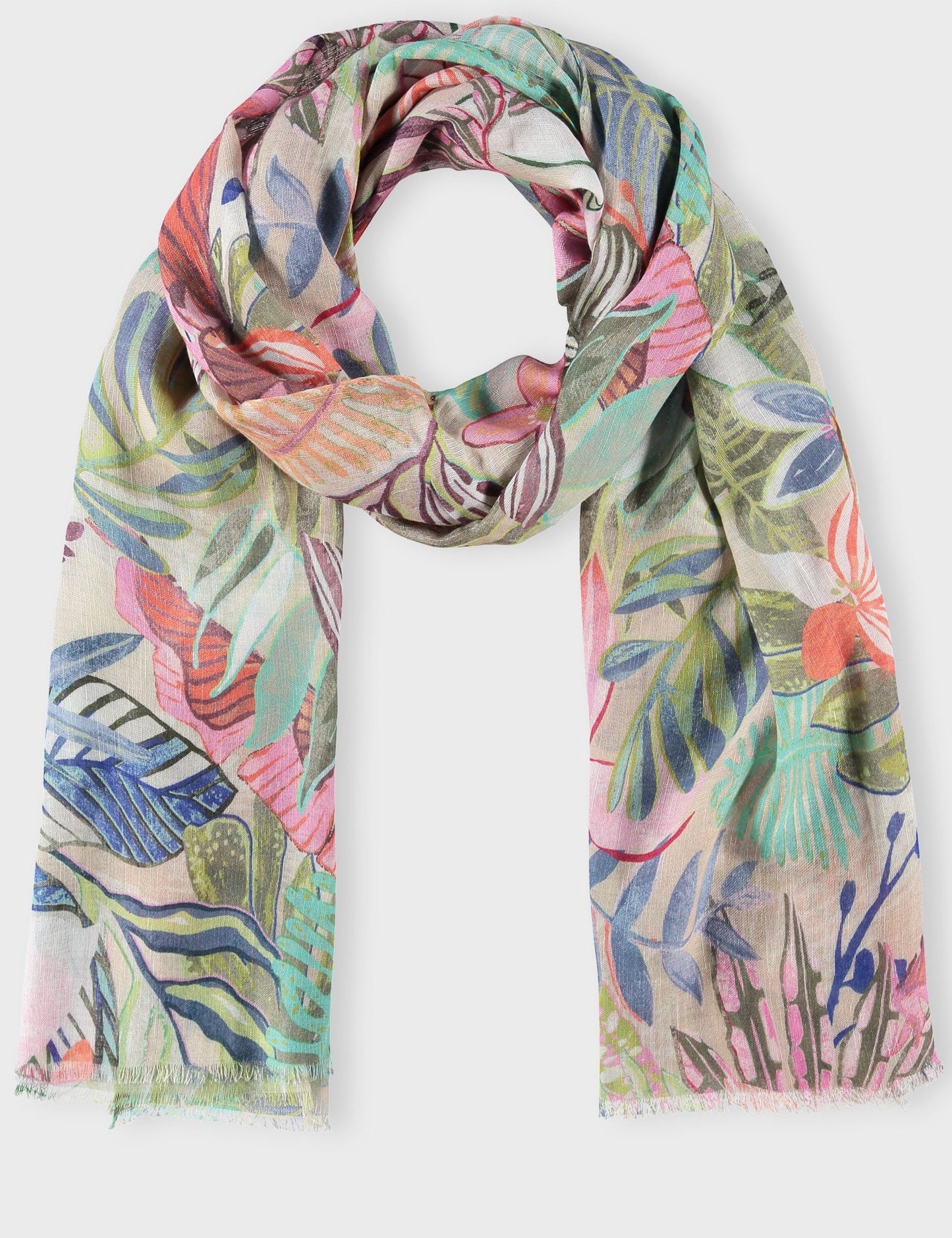 Scarf with Floral Print