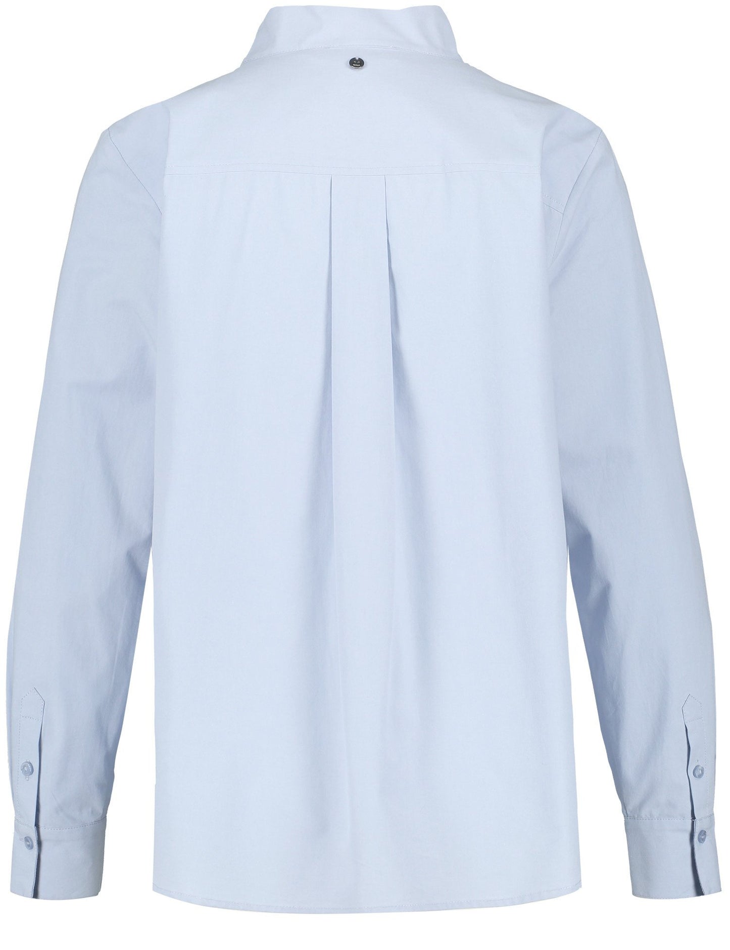 Cotton Blouse with Stand-up Collar