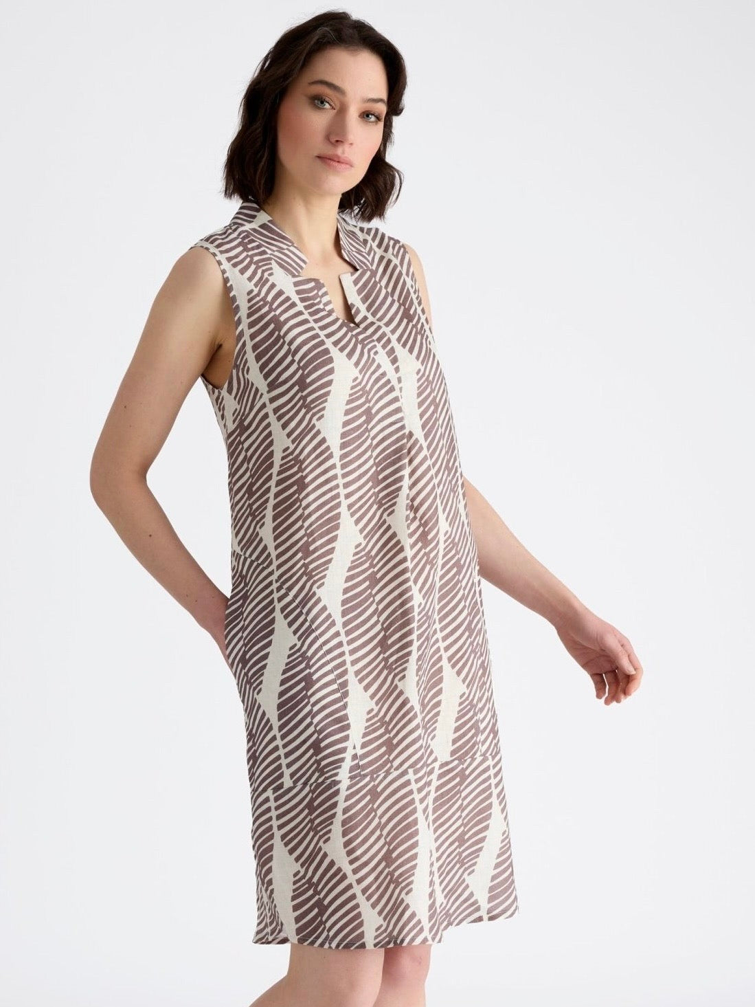 Linen Dress with Print