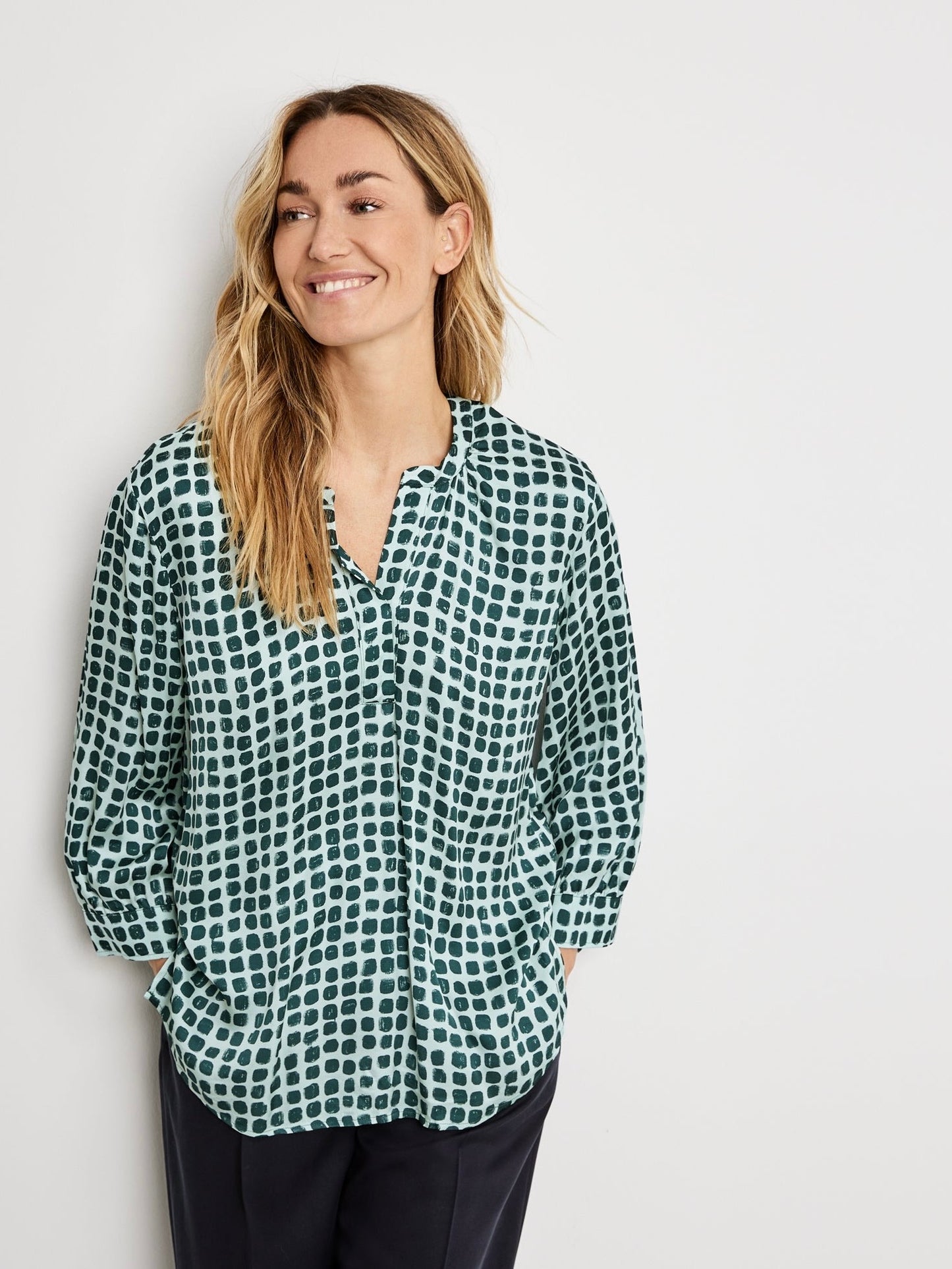 Blouse in a Checked Pattern