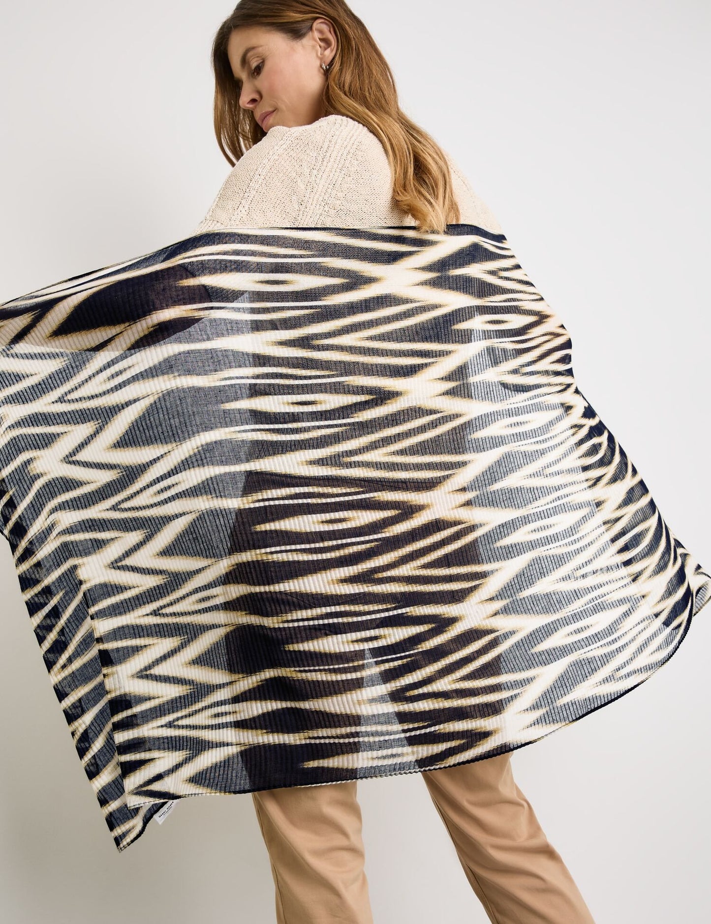 Scarf with an Ikat Print