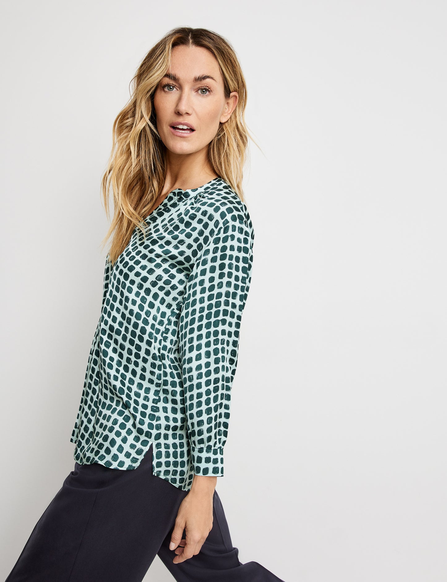 Blouse in a Checked Pattern