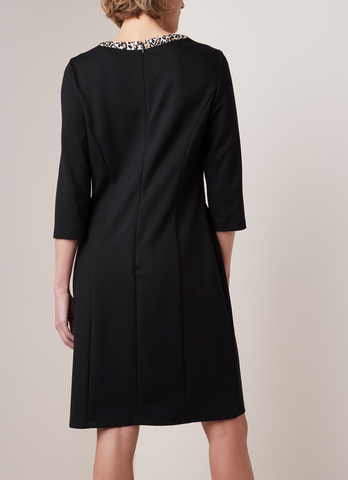 Dress with Leopard Details - ELIZABETH SCHINDLER