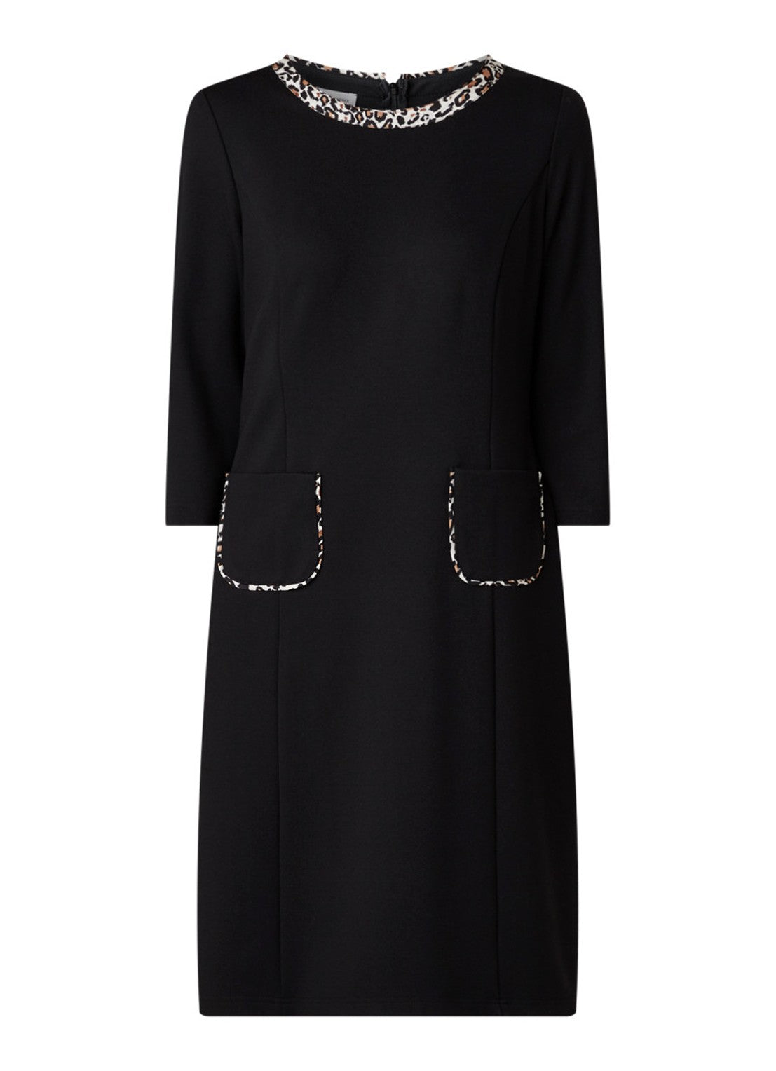 Dress with Leopard Details - ELIZABETH SCHINDLER