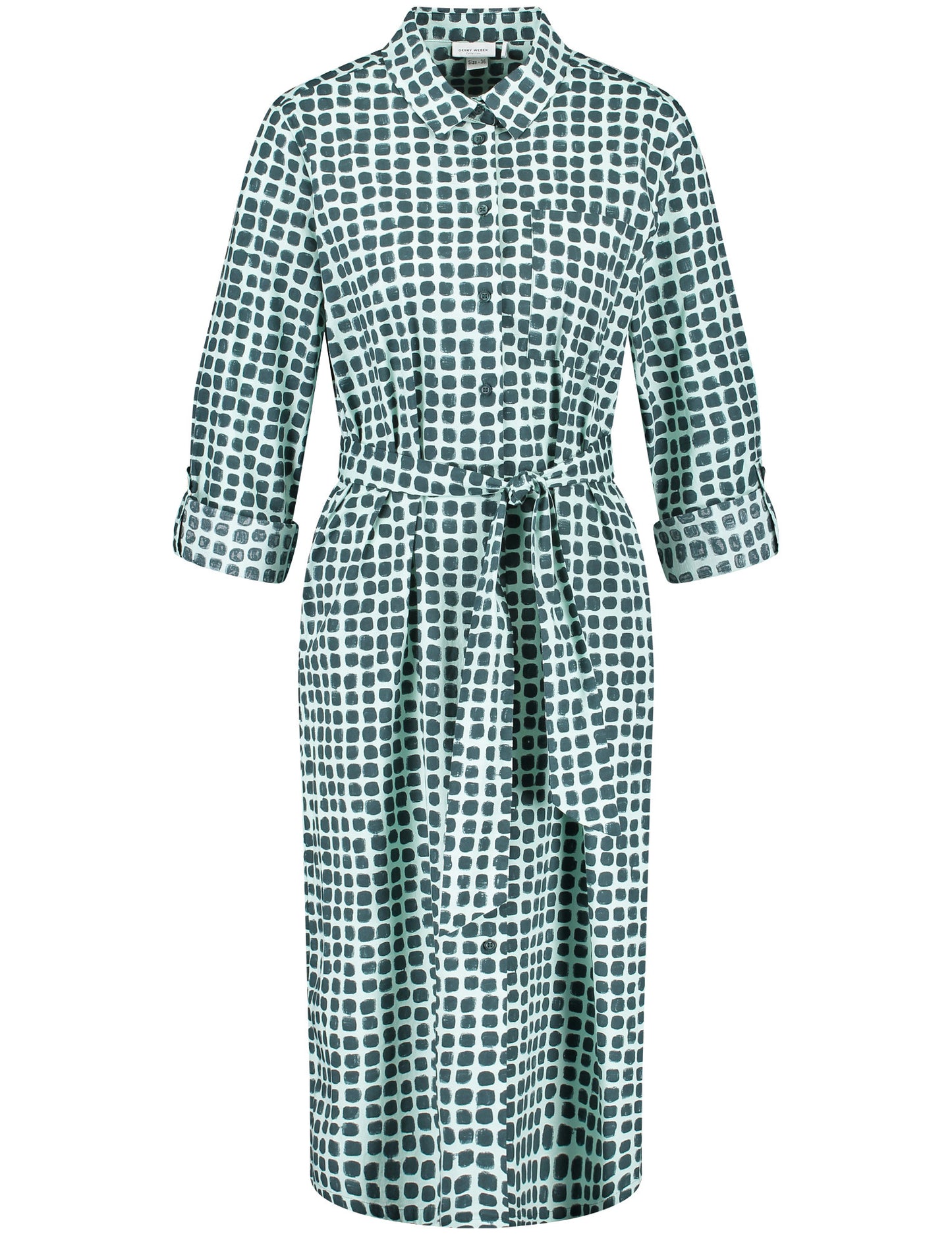Dress with a Square Pattern
