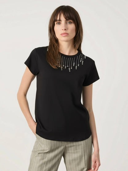 Top with Appliquéd Rhinestones