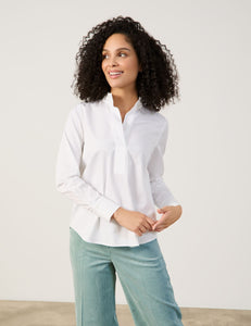 Blouse with Stand-up Collar