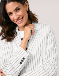 Classic Blazer with Pinstripes