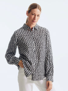 Blouse with a Geometric Print