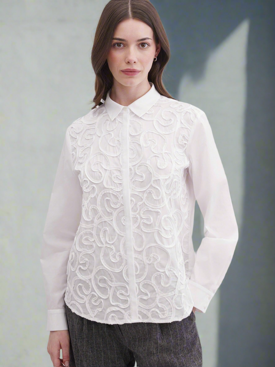 Blouse with Appliqué