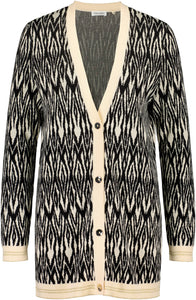 Cardigan with Ikat Pattern