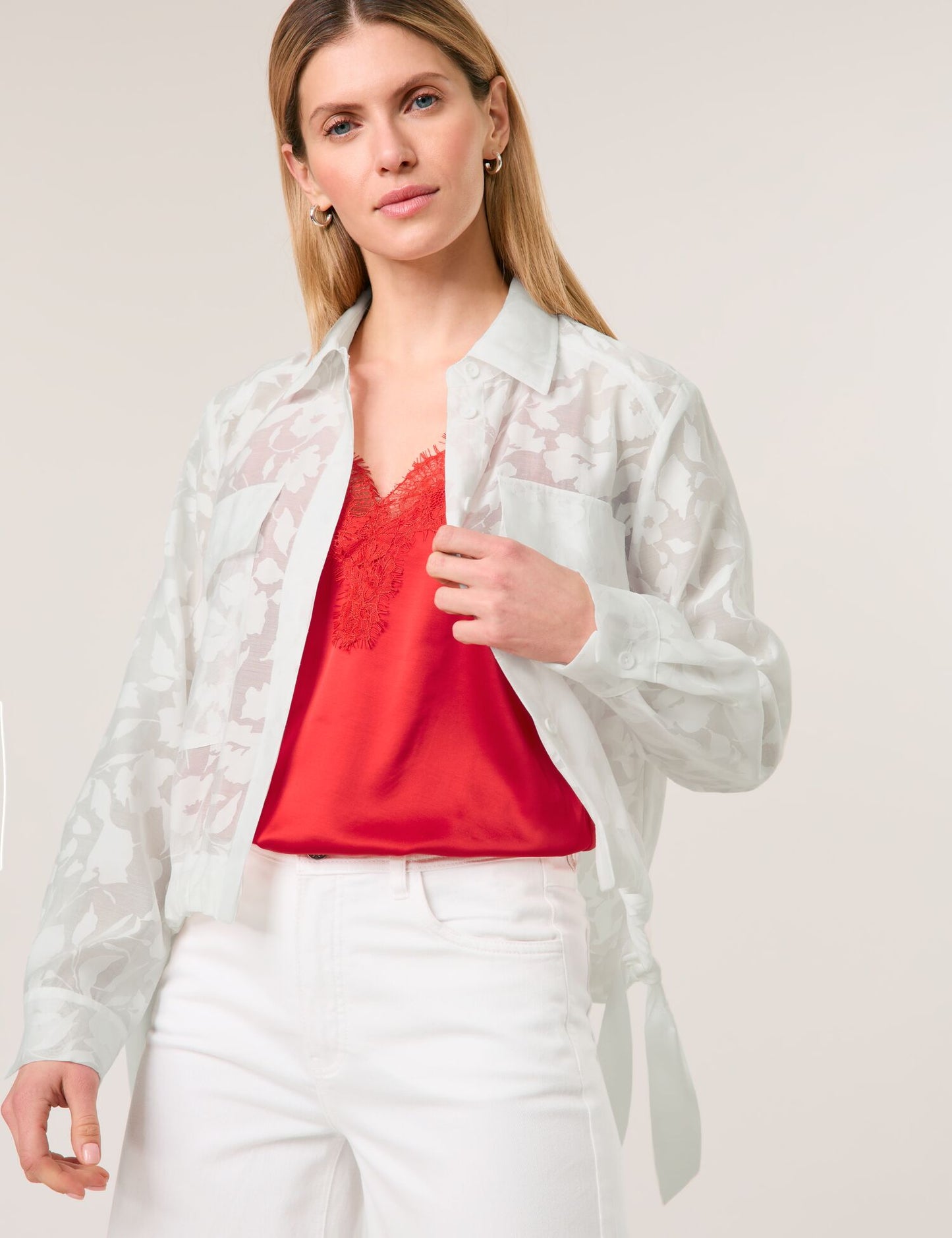 Jacket with a Floral Pattern