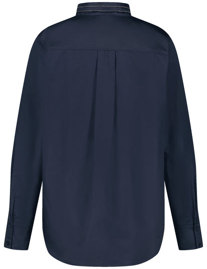 Blouse with Stand-up Collar