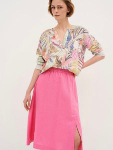 Pull-on Linen Skirt