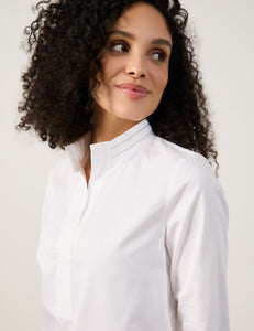 Blouse with Stand-up Collar