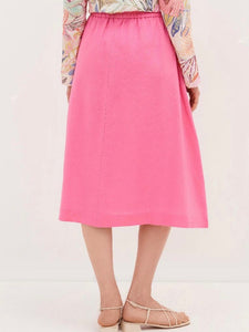 Pull-on Linen Skirt
