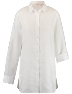 Linen Blouse with Side Slits*