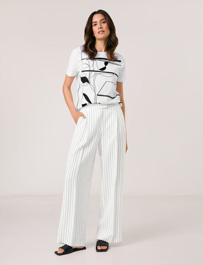 Flowing Trouser with Pinstripes