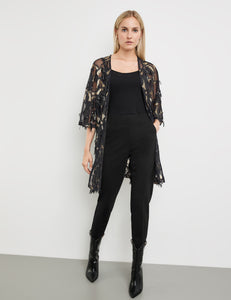 Long Jacket with Sequin Embellishment
