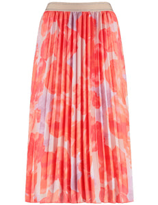 Patterned Pleated Skirt