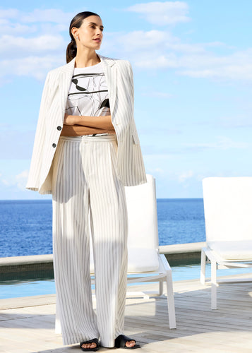 Classic Blazer with Pinstripes