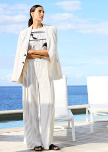 Classic Blazer with Pinstripes