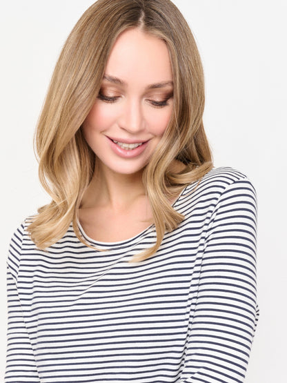 Top with Fine Stripes