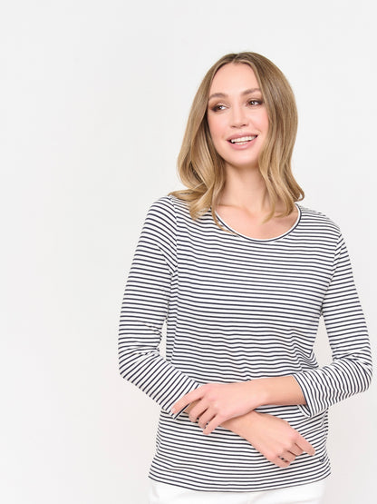Top with Fine Stripes