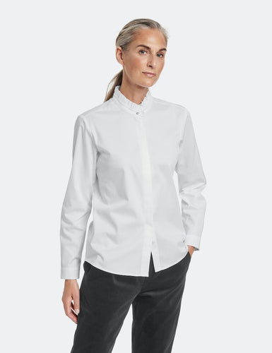 Blouse with Stand-up Collar