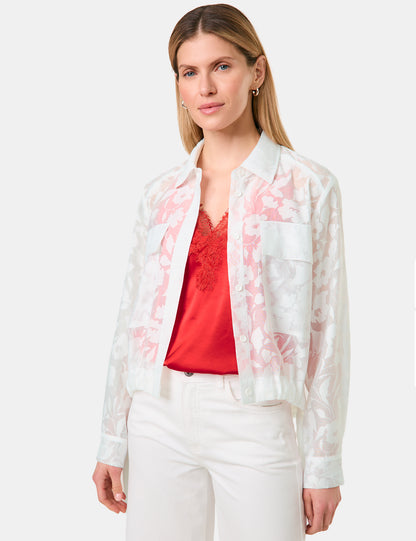 Jacket with a Floral Pattern