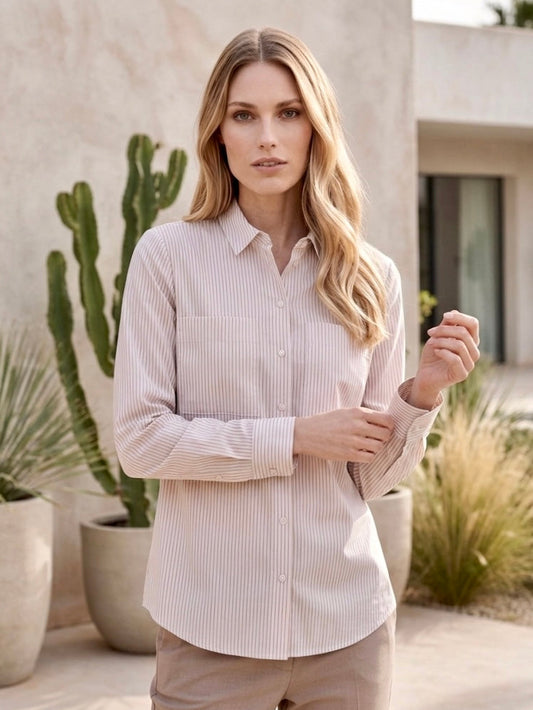 NEW Blouse with Fine Stripes