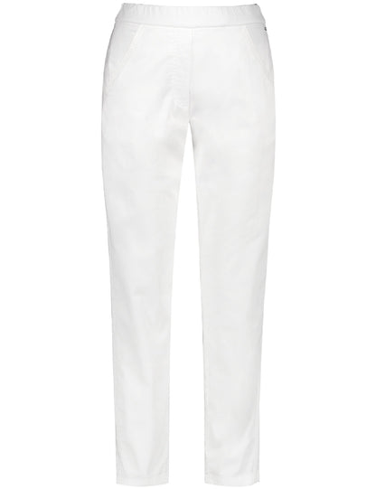Pull-on Cotton Pant — White