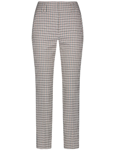 Trousers with a Check Pattern