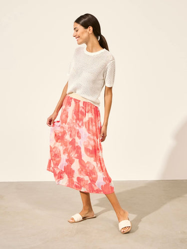 Patterned Pleated Skirt*