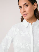 Blouse with Floral Appliqué