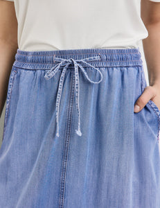 Denim Pull-on Skirt