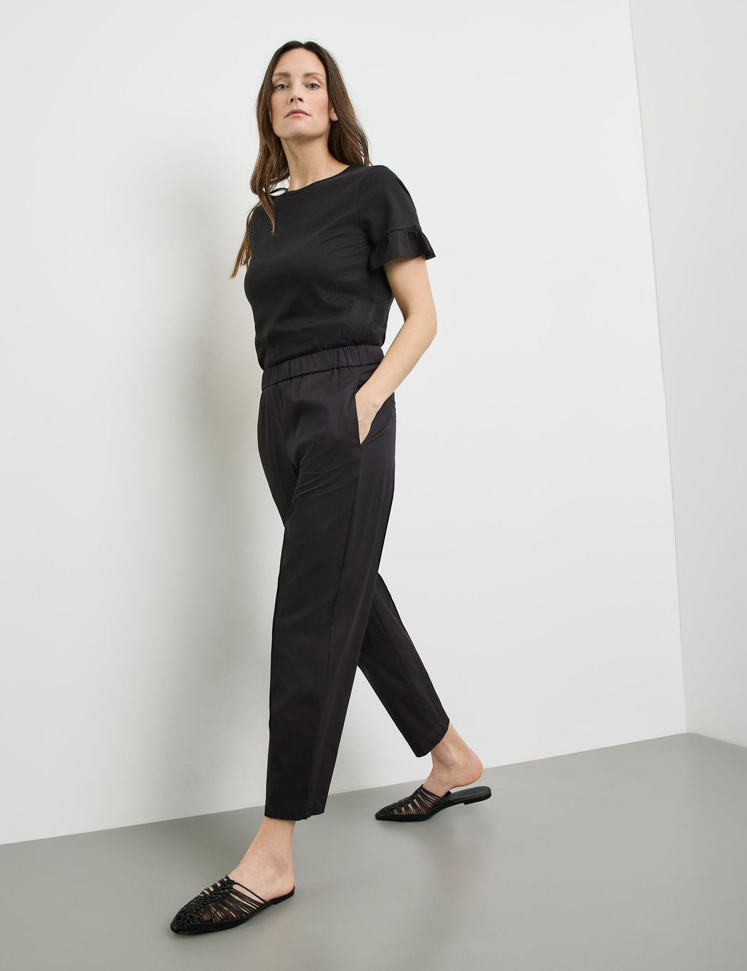 Cotton Pull-on Pant (Black)