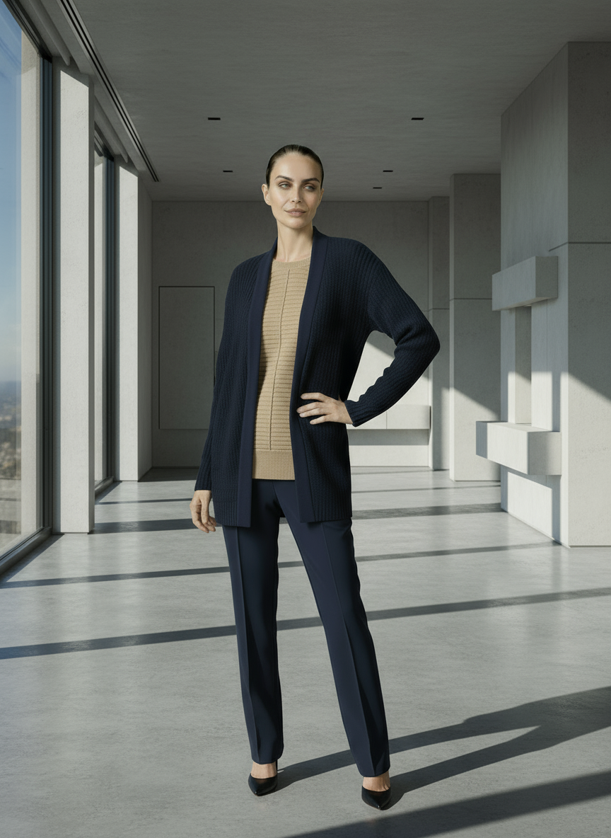 Knit Cardigan in Navy